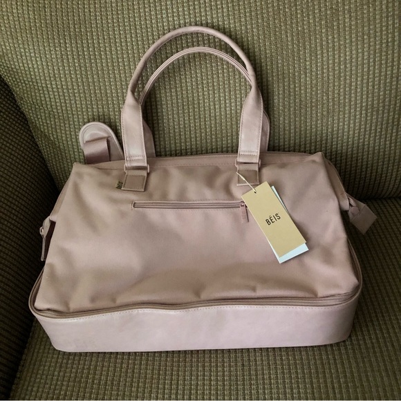 BRAND NEW! Beis The Weekender Bag Atlas Pink 16 x 19 x 10 - Picture 2 of 12